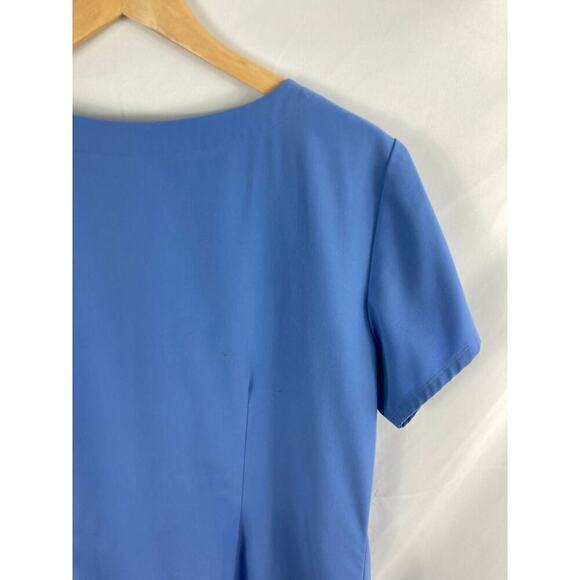 Greys Anatomy Blue Short Sleeve Pocket Scrub Top Size Large - Picture 4 of 4